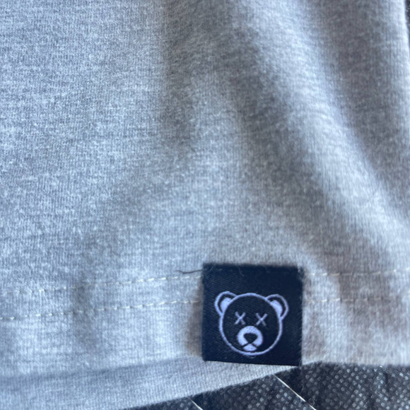 Civilized Shirt Mens Small Gray Embroidered Show No Love Short Sleeve - Picture 6 of 14